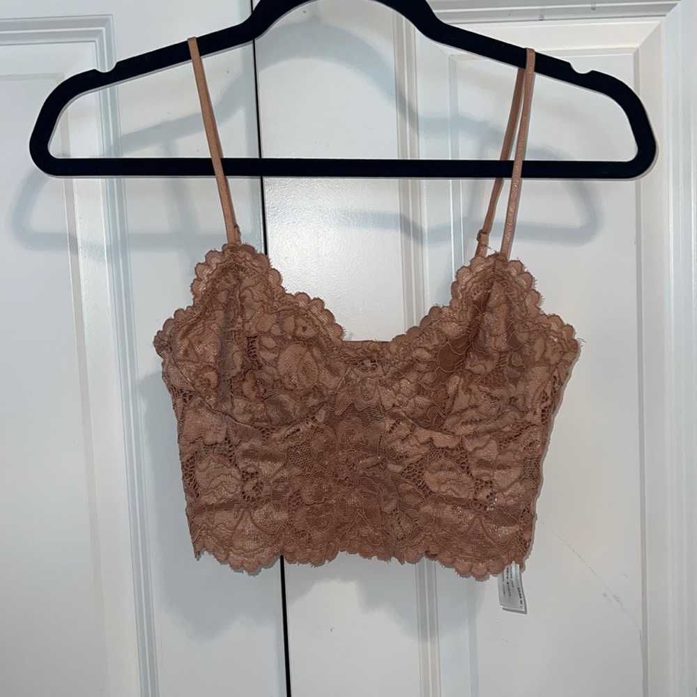 Rose gold lace top from Zara